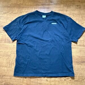 Gymshark Mens Large Black Short Sleeve V-Stitch Logo Athletic T-Shirt